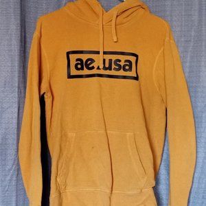 AE Super Soft Graphic Hoodie, American Eagle, Men's Small, Yellow